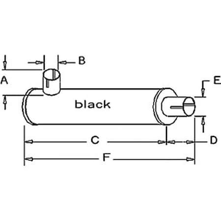 Aftermarket New Muffler for Swather Windrower 400 4400 Gas 26" Long 2" I.D. 2" O.D. 36460